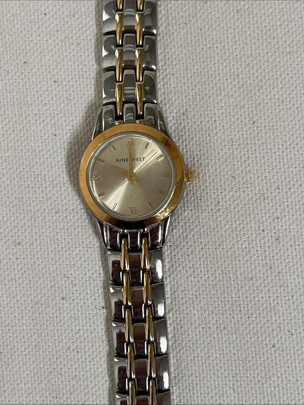Nine West Two-Tone Gold and Silver Women's Bracelet Watch